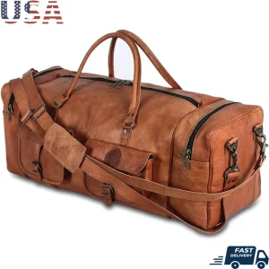 Large Leather Duffel Bag